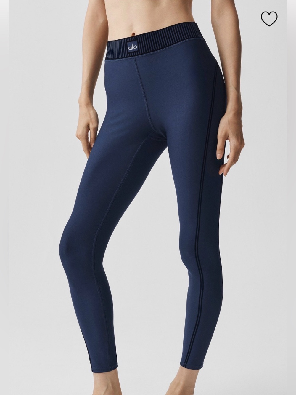 ALO Airlift High-Waist Line Up Legging - Navy, Sz L